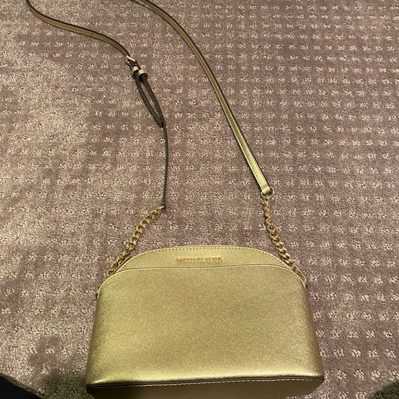 Michael Kors Gold Leather Bag - Picture 3 of 10